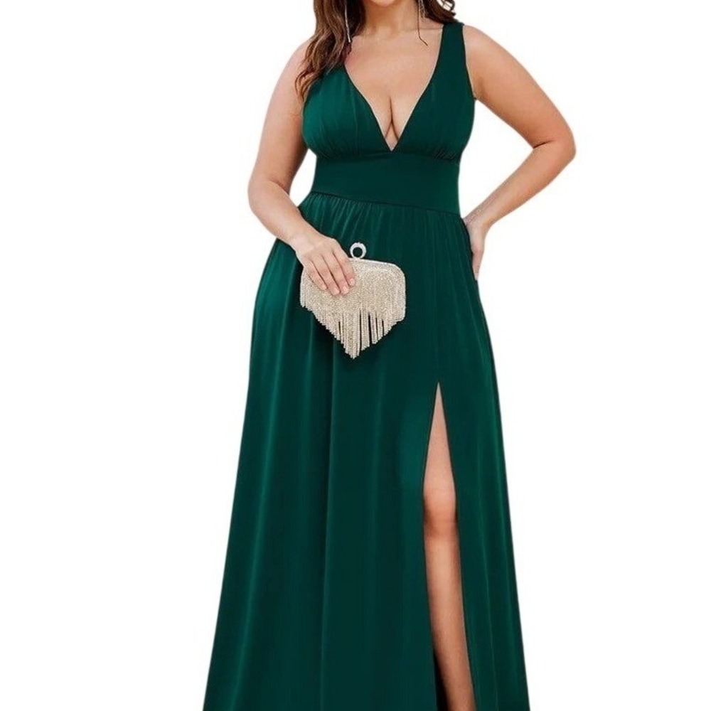 Ever Pretty Soraya Green Empire Maxi Dress Gown‎ Womens 26 Prom Wedding Event